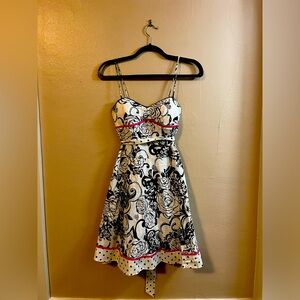 City Triangles Floral Polka Dot Fit & Flare Dress 3